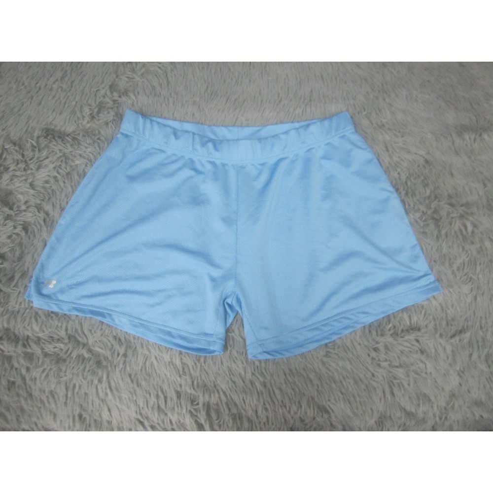 VTG‎ Russell Shorts Womens Large Blue Stretch Waist Pull On Athletic
